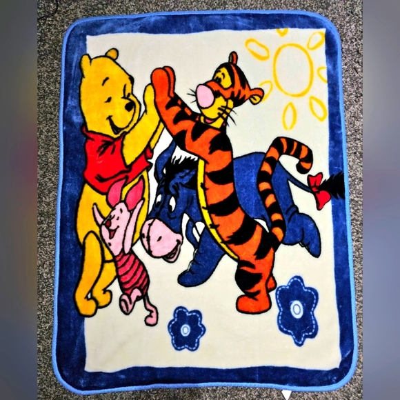 Disney Other - Vintage 90's - Winnie the Pooh & Friends Rare Throw Blanket